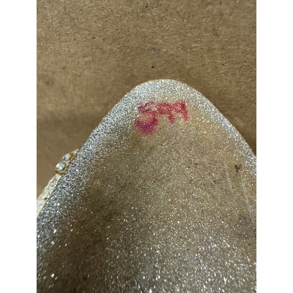 Rene Caovilla Jeweled Cinderella Open Toe Leather Pumps White Womens Size 39.5 - Picture 15 of 16